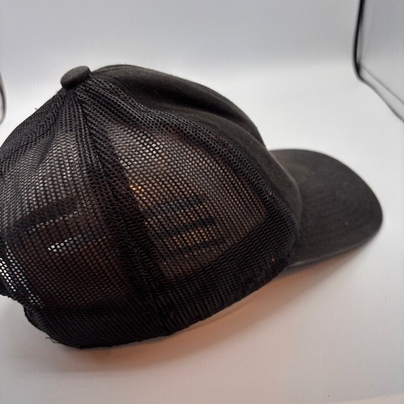 Vintage Bass Pro Shops Gone Fishing Basic Solid Black Embroidered Snapback Hat - Picture 6 of 10